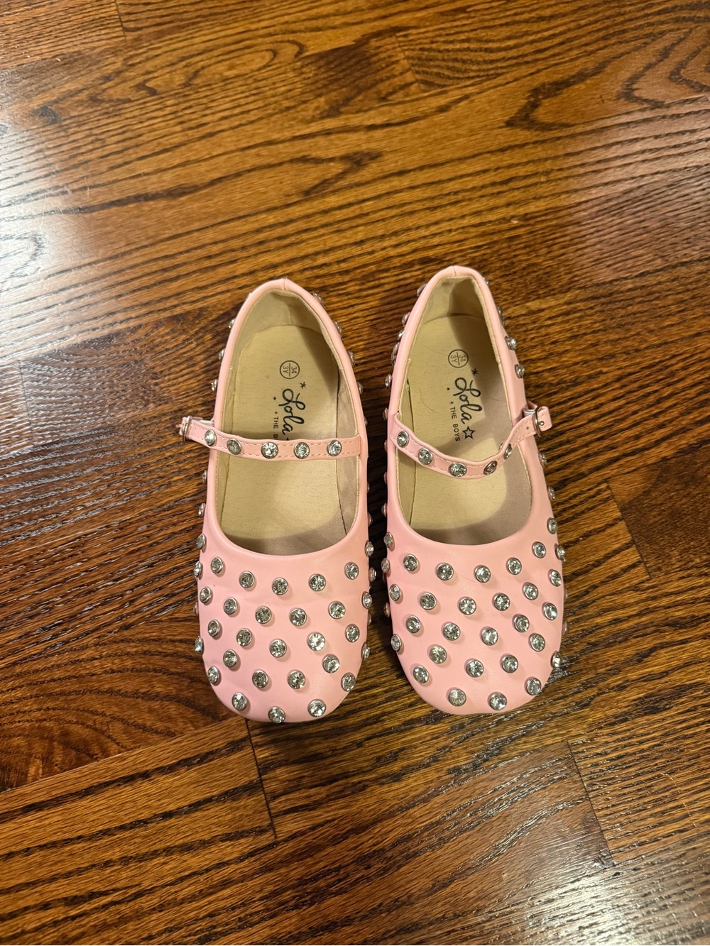 Lola + The Boys Pink Studded Mary Jane Shoes